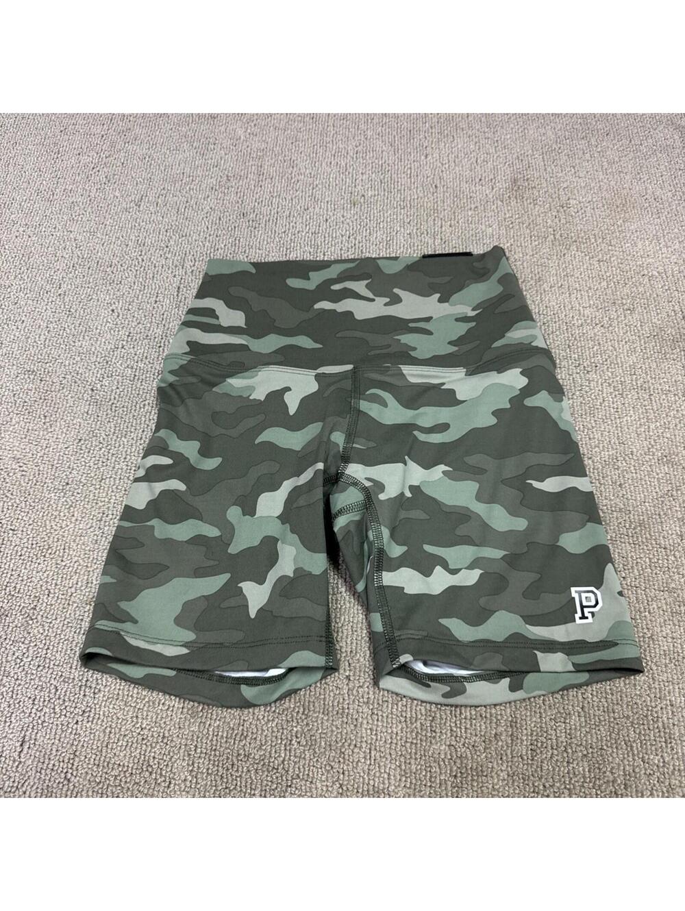 PINK Biker Shorts Green Camouflage Women’s Size XS NWT - Picture 4 of 9